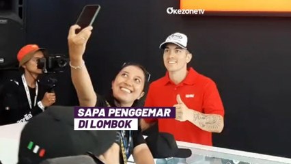 Usai Jalani Sesi Latihan Bebas, Maverick Vinales Sapa Penggemar di Lombok