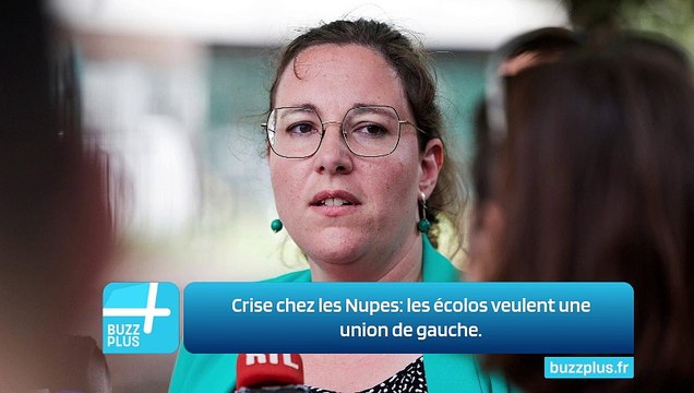 Crise chez les Nupes: les écolos veulent une union de gauche.