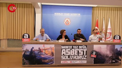 Deprem bölgesi  asbest soluyor