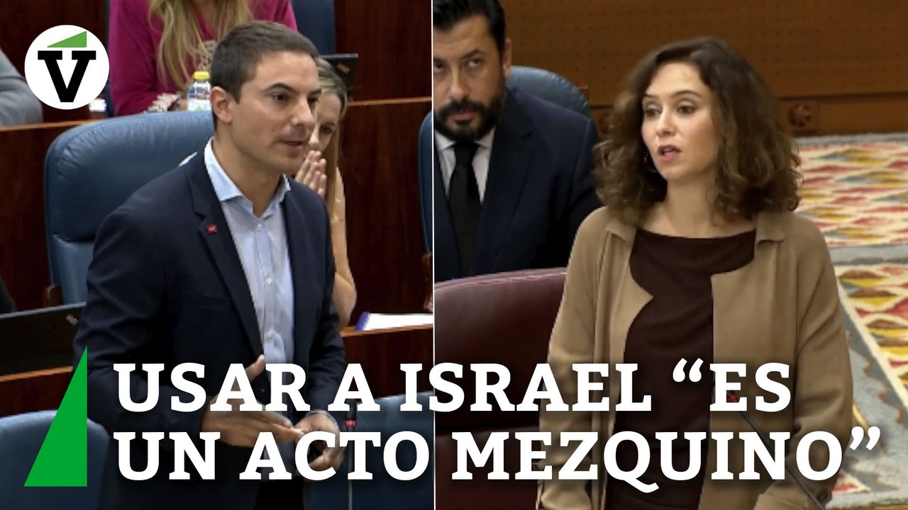 Lobato ve "mezquino" usar Israel y Ayuso pide "cortar el grifo" a vinculados con grupos terroristas