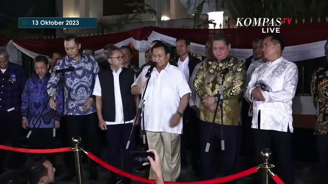 [FULL] Prabowo Sampaikan Isi Pertemuan 8 Ketum Partai Koalisi Indonesia Maju