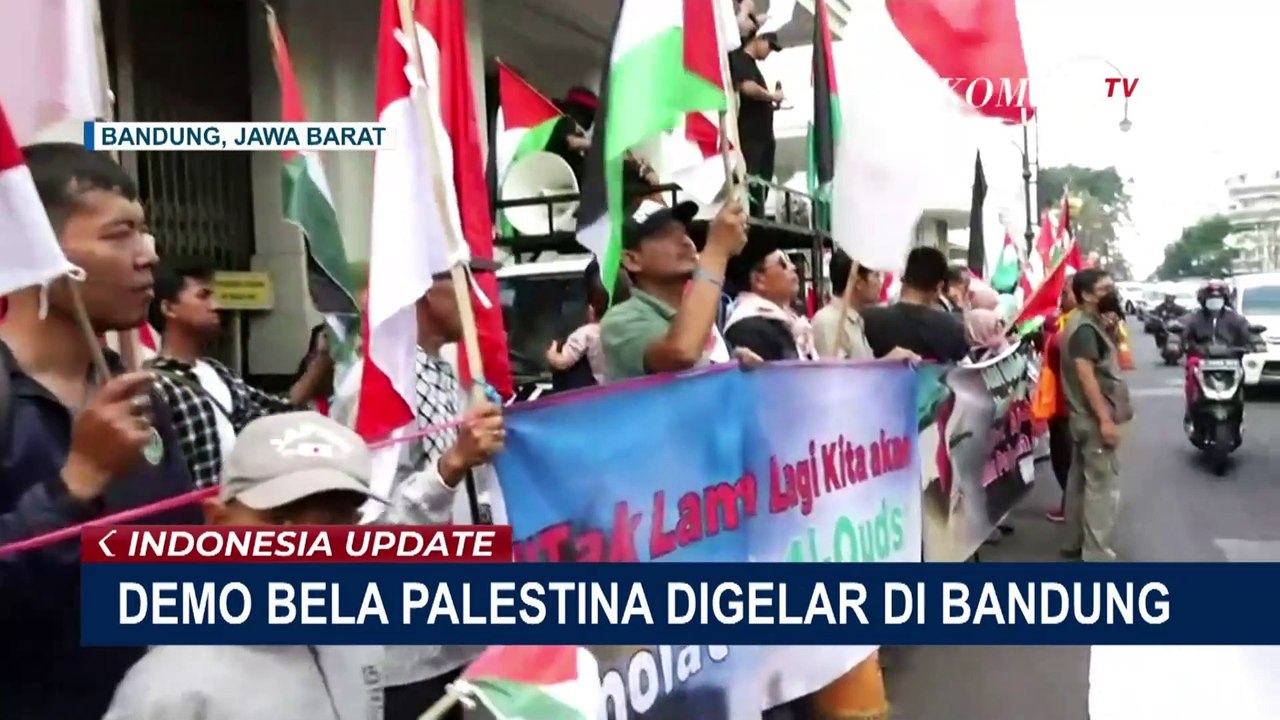 Aksi Bela Palestina Tumpah Ruah di Jalan Asia Afrika Bandung, Begini Situasinya