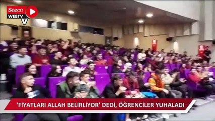 Diyanet Akademisi Başkanı, “Fiyatları Allah belirliyor” dedi: Öğrenciler yuhaladı
