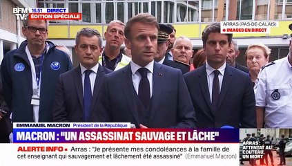 Attaque au couteau dans un lycée d'Arras: le discours d'Emmanuel Macron en intégralité