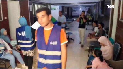 توافد المواطنين في المنوفية للتبرع بالدم للأشقاء الفلسطينيين