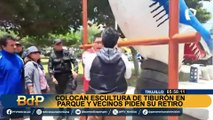 Trujillo: vecinos piden retirar escultura de tiburón colocado en parque