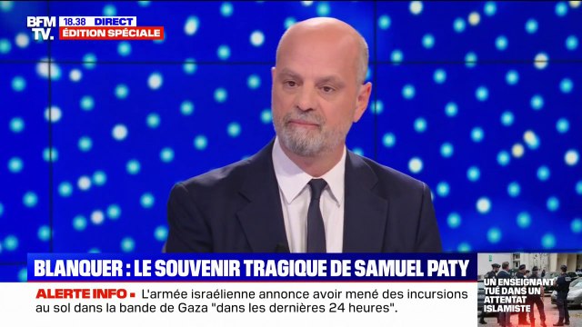 Attaque au couteau à Arras: Je me suis fixé de ne pas parler, mais aujourd'hui, c'est trop , explique Jean-Michel Blanquer (ancien Ministre de l’Éducation nationale)