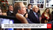 Mike Pence Heckled While Filing For Candidacy To Participate In New Hampshire GOP Primary
