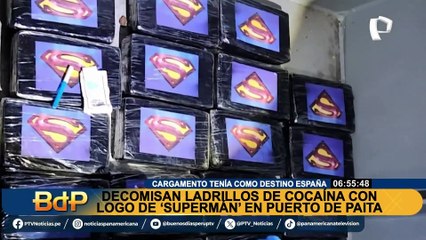Decomisan cocaína camuflada en ladrillos con logos de Superman en Piura