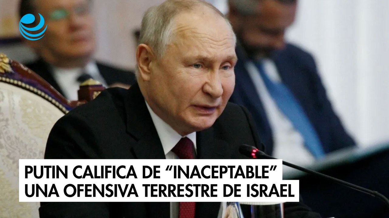 Vladimir Putin califica de “inaceptable” una ofensiva terrestre de Israel a Gaza