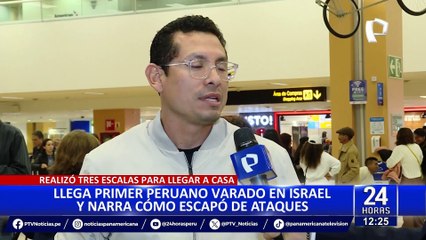 Llega primer peruano que quedó varado en Israel tras ataque de Hamás