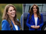 Oggi la principessa Kate sembra trendy con un blazer blu elettrico e jeans attillati