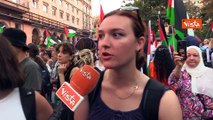 Manifestazione per i palestinesi a piazza Vittorio a Roma, le voci dei manifestanti