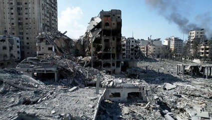 Drone footage shows scale of destruction in Gaza