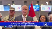 Avión Presidencial ya está listo para despegar con peruanos en Israel, informa el Mindef
