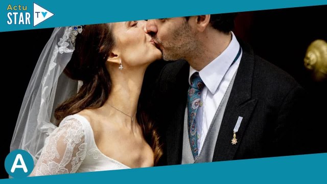 Mariage de Ludwig de Bavière : Recouverte de dentelles, Sophie-Alexandra est époustouflante en robe