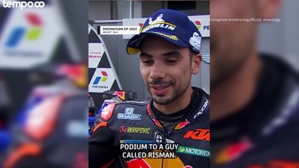 Momen Pertemuan Kembali dengan Miguel Oliveira, Risman Berikan Topi Tali Mali