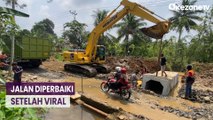 Usai Viral Mancing di Lubang Jalan Rusak, Akses Bengkulu Utara Langsung Diperbaiki
