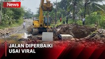 Akses Bengkulu Utara Langsung Diperbaiki usai Viral Warga Mancing di Jalan Rusak