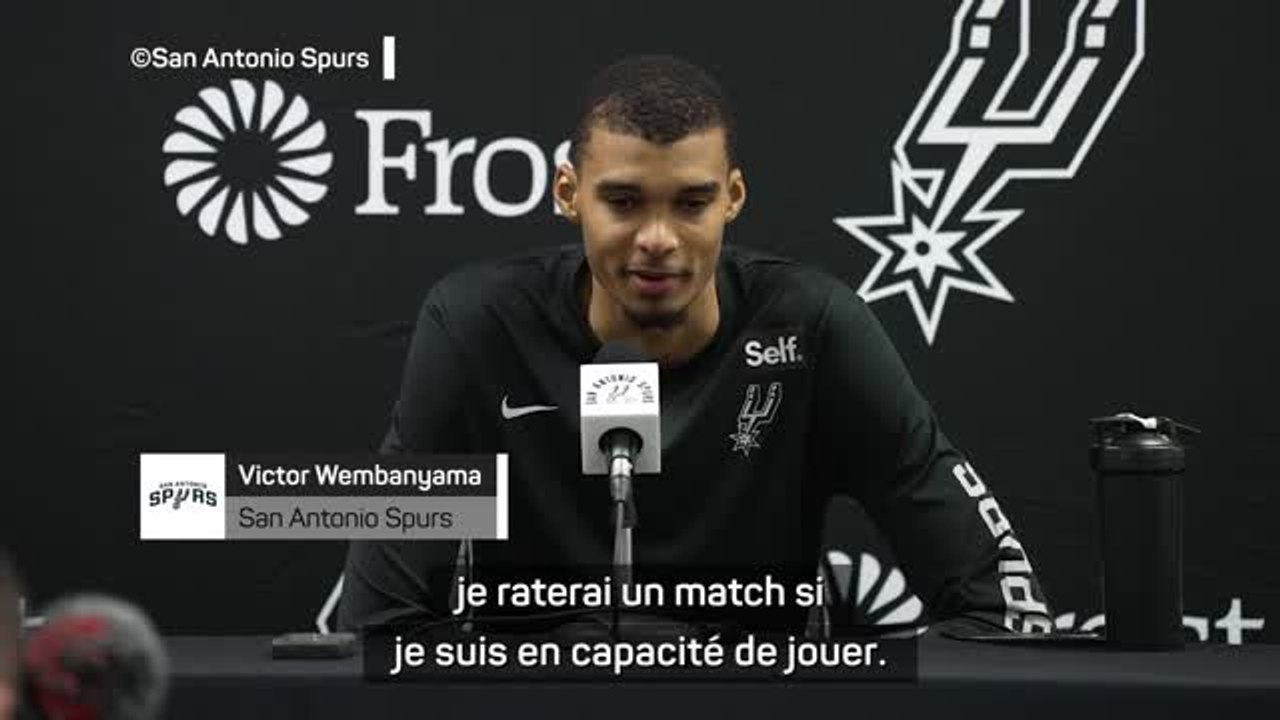 Spurs - Wembanyama dément la rumeur de vouloir se reposer tous les 6/7 matches