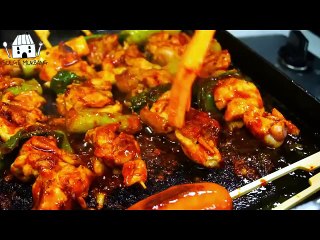 Download Video: ASMR MUKBANG| Various skewers on Fire noodles(Chicken, Sausage and Rice cake, Sundae).