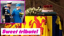 The sweet meaning behind the wreath on the Queen's coffin was picked in her garden