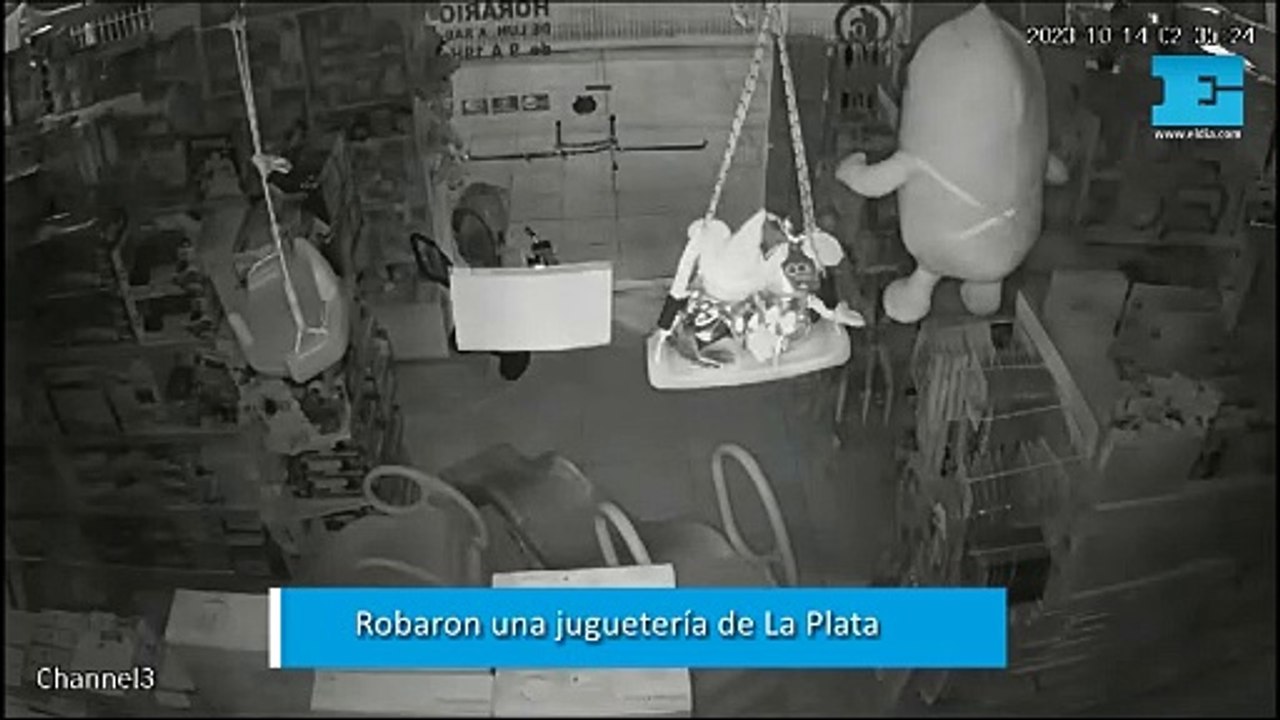 Madrugada de terror para una juguetería de La Plata: rompieron un vidrio a los mazazos, buscaron dinero y escaparon