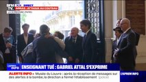 Gabriel Attal arrive à la Sorbonne pour la remise du prix 