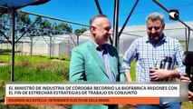 El ministro de Industria De Córdoba recorrió la Biofábrica Misiones con el fin de estrechar estrategias de trabajo en conjunto