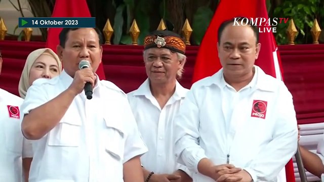 [FULL] Pernyataan Prabowo Subianto Dapat Dukungan dari Relawan Projo di Pilpres 2024