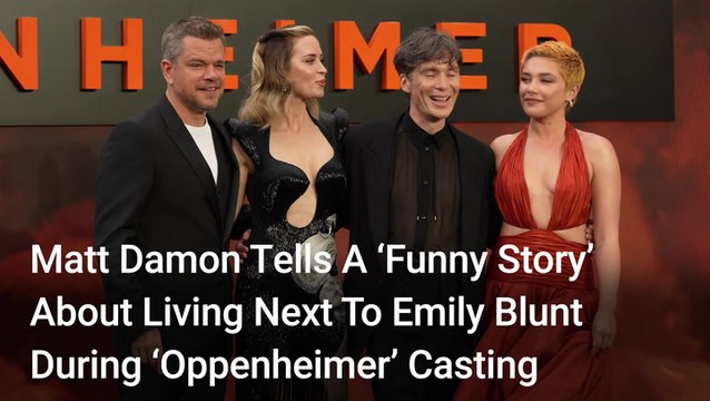 Matt Damon Tells A ‘Funny Story’ About Living Next To Emily Blunt And How Christopher Nolan Cast Them For 'Oppenheimer'
