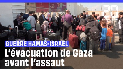 Download Video: Guerre Hamas-Israël : Des milliers de personnes tentent de quitter Gaza avant l'assaut