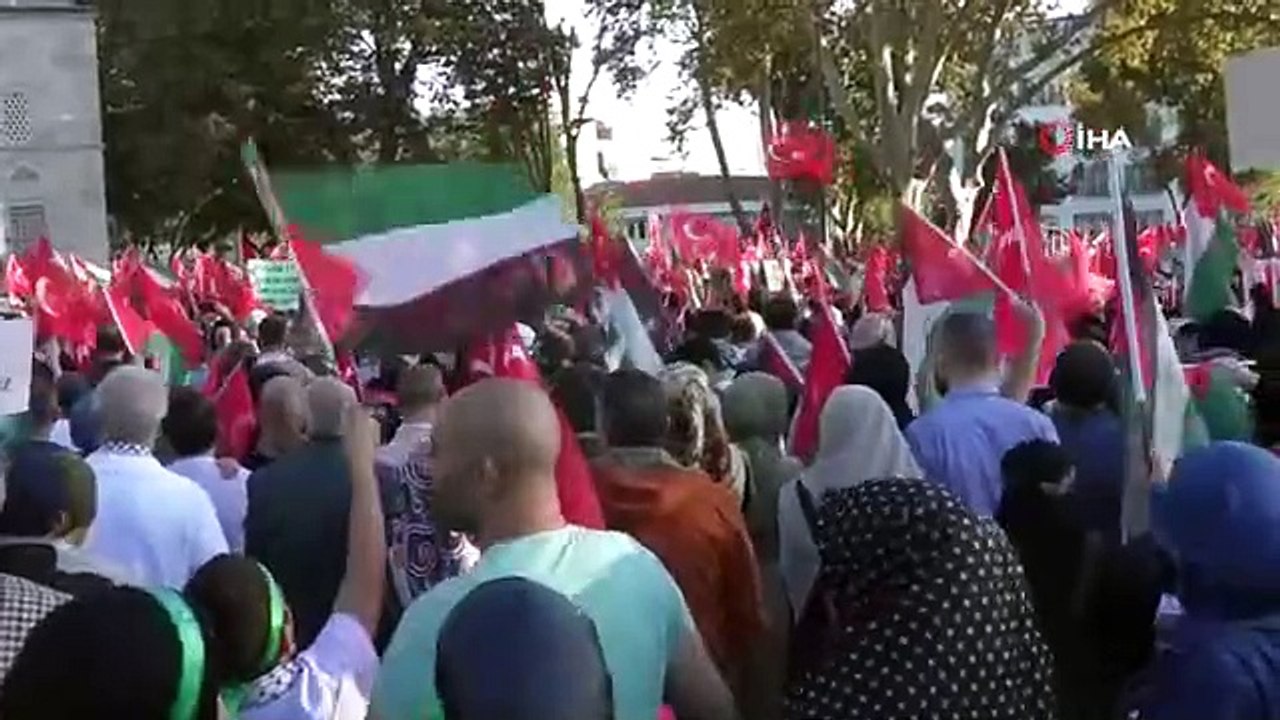 Une marche de soutien à la Palestine organisée à Fatih