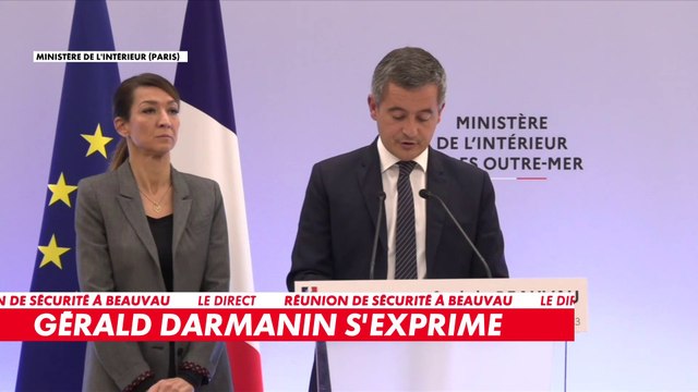 Prise de parole de Gérald Darmanin, ministre de l'Intérieur