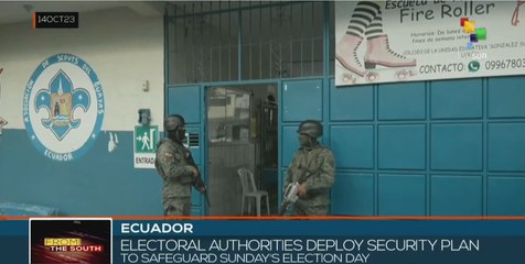 Ecuadorian authorities safeguard upcoming Sunday's election day