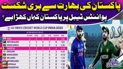 ICC World Cup 2023 points table after India vs Pakistan