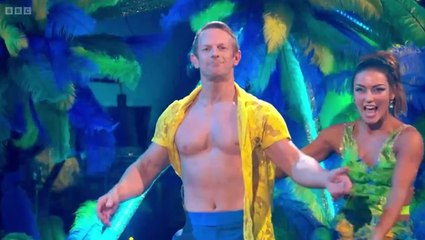 Strictly’s Jody Cundy gets his shirt ripped open during salsa performance