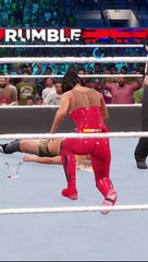 Brie Bella VS Charlotte Flair in ring