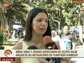 Ciudadanos disfrutan del Eclipse solar desde el planetario Humboldt