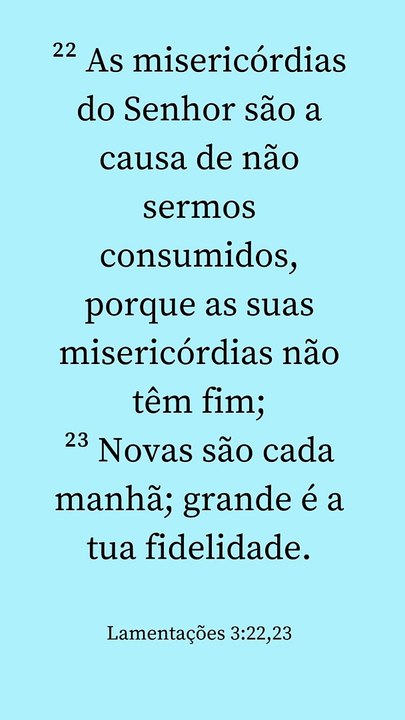 Lamentações 3:22,23