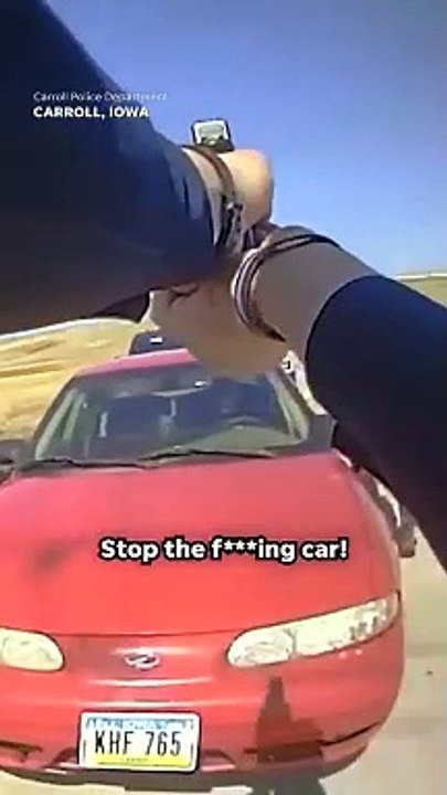 'Stop the car!'_ Man attempts to evade police with officer clinging to windshiel