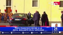 Reunión duró 25 minutos: presidenta Boluarte fue recibida por el Papa Francisco en audiencia privada