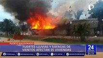 Yurimaguas: voraz incendio tres viviendas de comunidad nativa