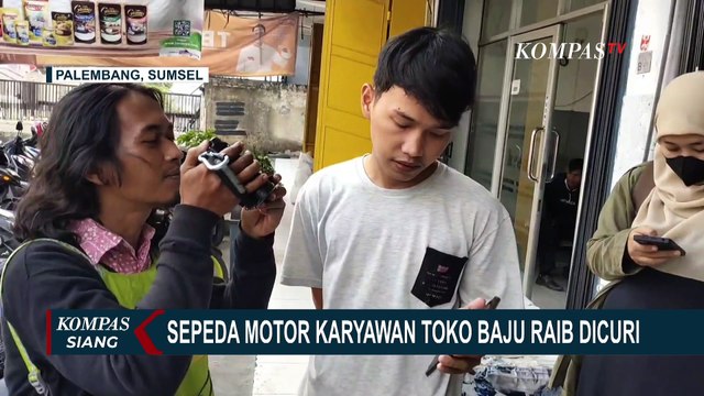 Terekam CCTV, Sepeda Motor Karyawan Toko Baju Raib Digondol Maling