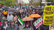 ABD'de Beyaz Saray önünde Filistin'e destek gösterisi