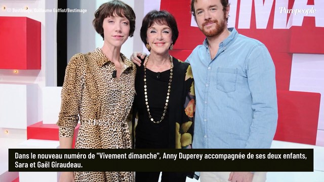 Anny Duperey entourée de ses enfants Sara et Gaël Giraudeau : réunion de famille dans Vivement dimanche !