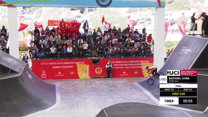Sibei Sun - 3rd place Women Final UCI BMX Freestyle World Cup Bazhong 2023