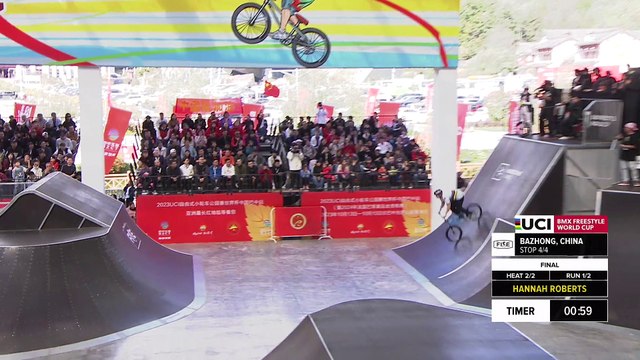 Hannah Roberts - 2nd place Women Final Run UCI BMX Freestyle World Cup Bazhong 2023