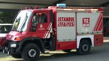 Beşiktaş'ta refüje çarpan araç yan yattı