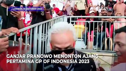 Momen Ganjar Pranowo Bersama Keluarga Nonton MotoGp Mandalika 2023